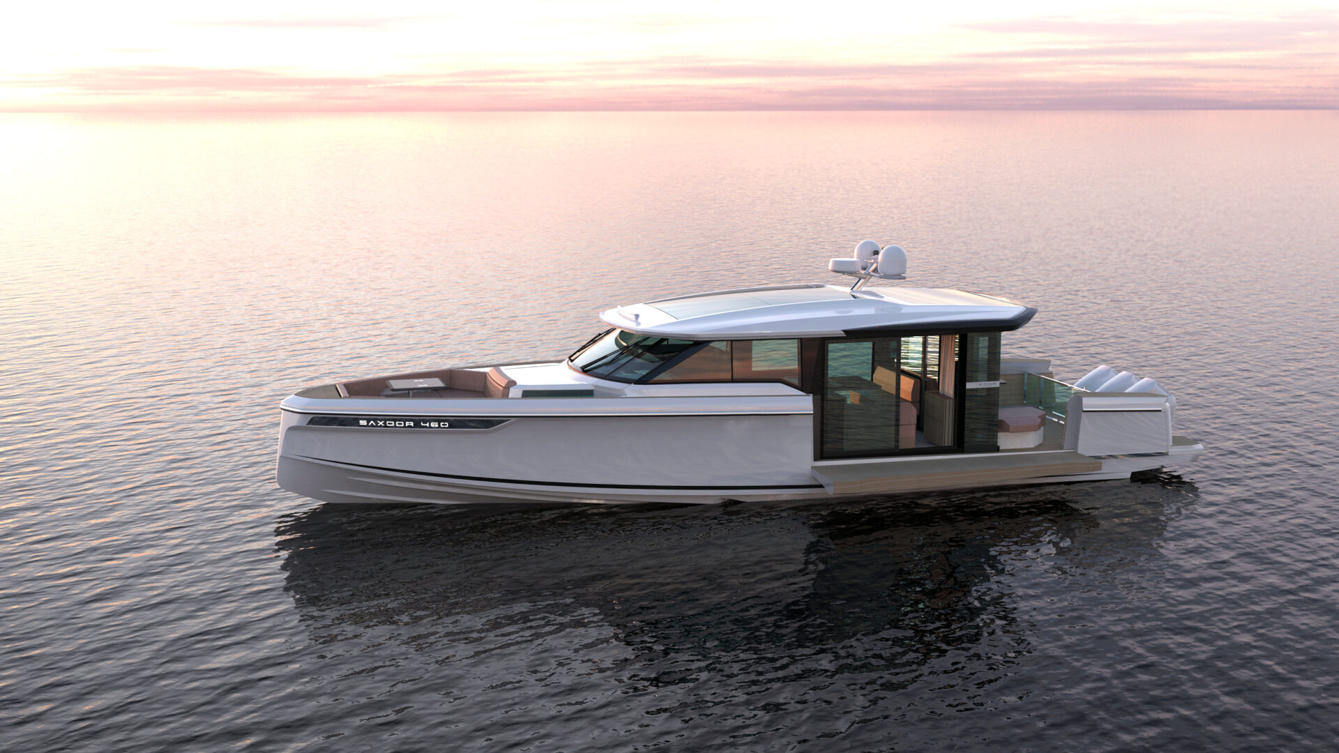 2025_11_10_Saxdor expansion to support entry into premium yacht category_Images_High Res_Saxdor460GTC_16x9 sunset
