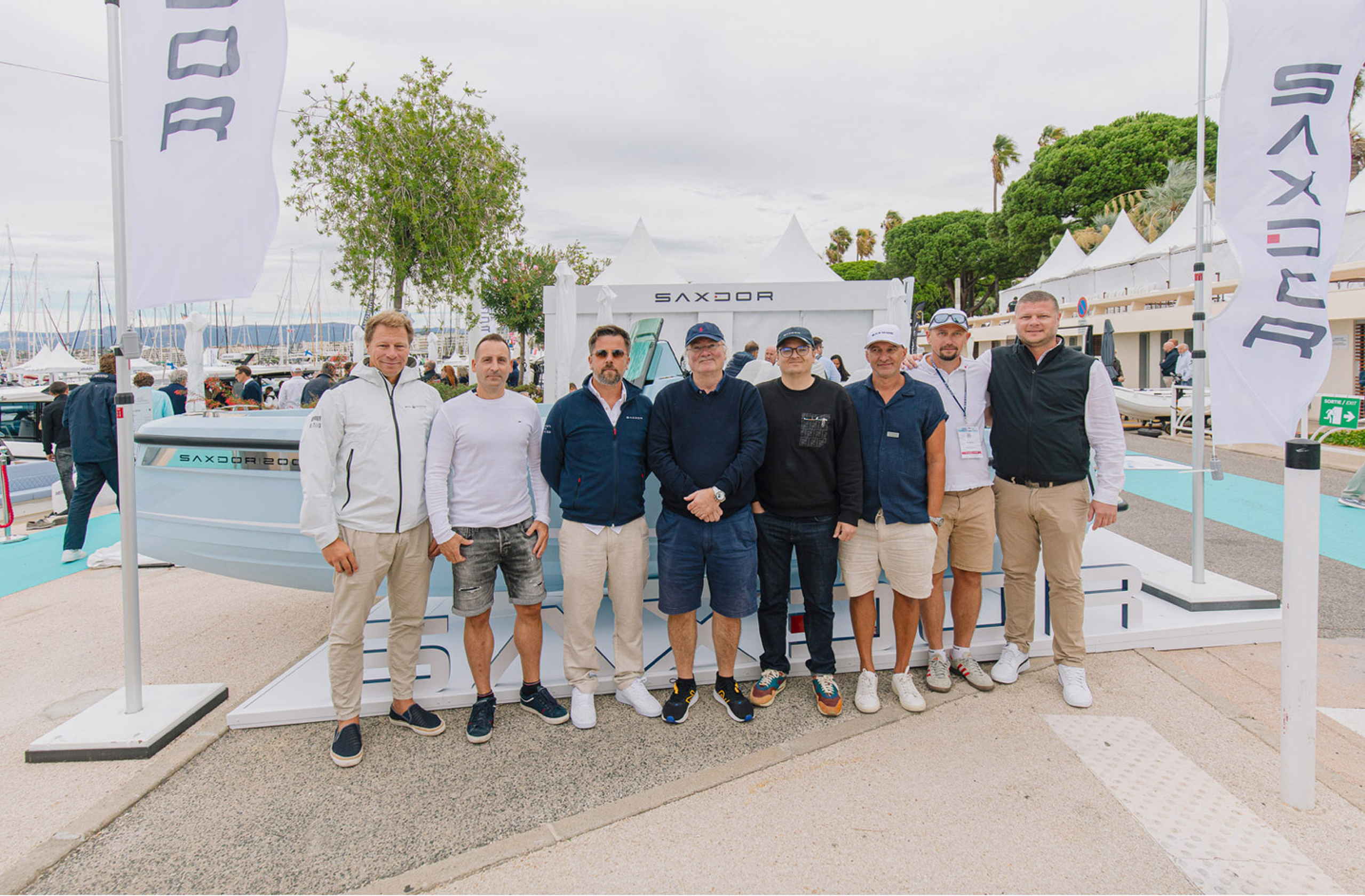 Saxdor design team at Cannes Yachting Festival 2024.